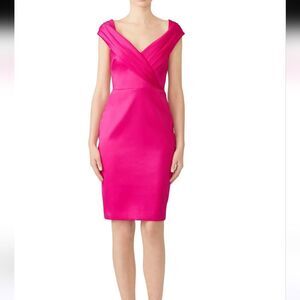 Badgley Mischka Satin Twill Evening Dress. Old Money. Luxury. Designer